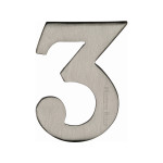 M Marcus Heritage Brass Numeral 3 - 51mm Self Adhesive